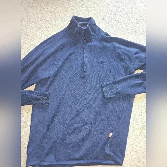 Northface wool cotton blend 1/3 zip - Picture 1 of 6